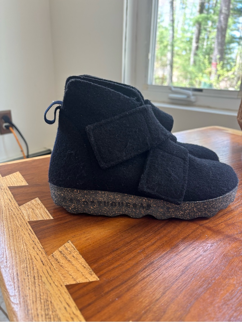 Asportuguesas By Fly London Case Wool Ankle Bootie Women 37 6 6.6 Black Comfort.